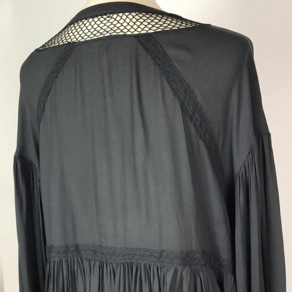 Free People Grey Peasant Top - Picture 6 of 8